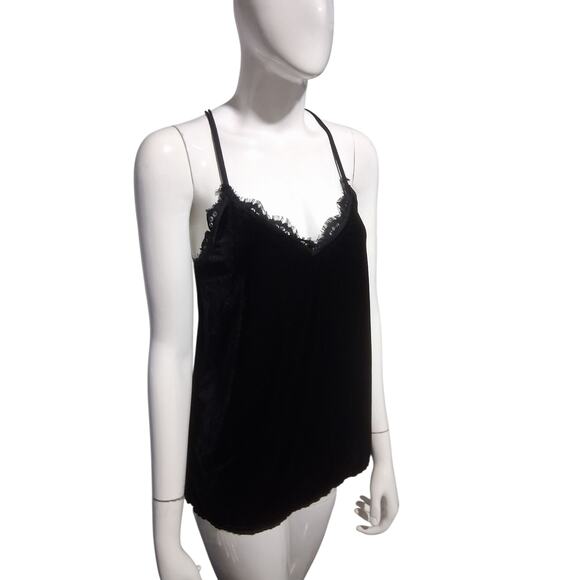 Abercrombie & Fitch Women's Small Retro Velvet Whimsigoth Witchy Vampy Lace Tank - Picture 2 of 14